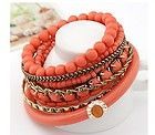 Conjunto de Pulseiras Cor Laranja
