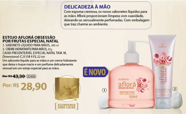 [Eudora] Estojo Aflorá Obsessão por Frutas Especial Natal