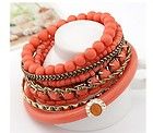 Conjunto de Pulseiras Cor Laranja