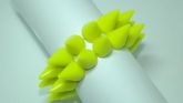 Pulseira de Spikes Amarelo Neon