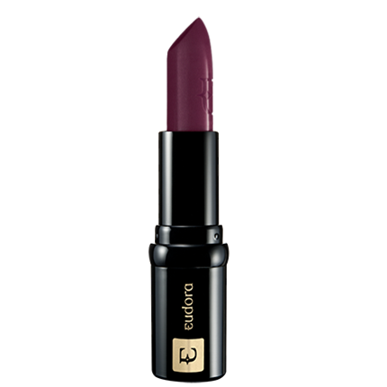 Eudora Lip Deluxe Batom Hidratante FPS 15. Cor: Unique Wine