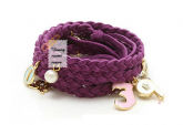 Pulseira Roxa Com Pingentes